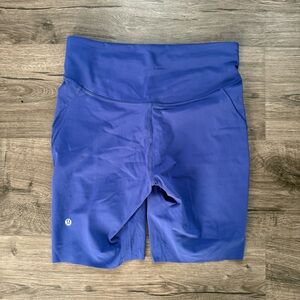 Lululemon Nulux Psychic Blue Base Pace High Rise Shorts 8 Women W7BQ9S